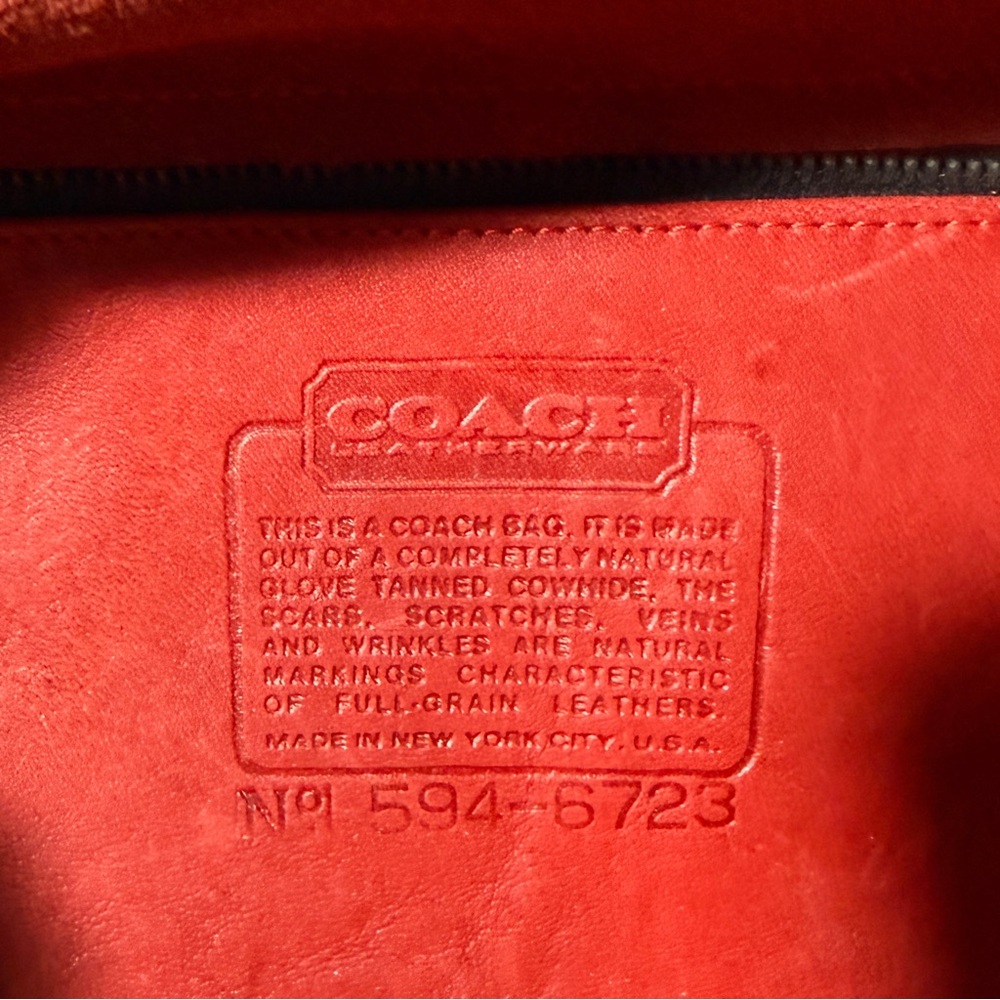 COACH Vintage Letter Brief from 1980s NYC Factory. Rich Red. Near Perfection. - Picture 11 of 16